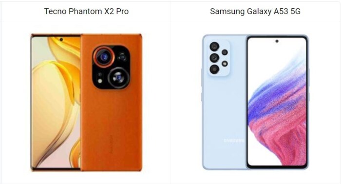 Tecno Phantom X2 Pro vs Samsung Galaxy A53 5G