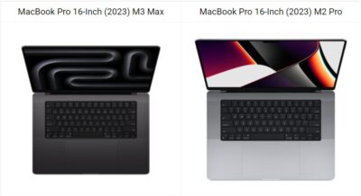 MacBook Pro 16-Inch (2023) M3 Max vs M2 Pro