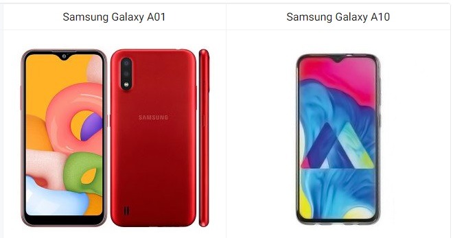 galaxy a10 vs a01