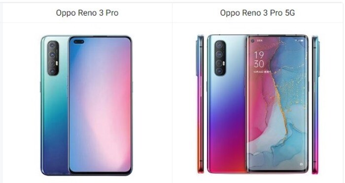 Oppo Reno 3 Pro vs Oppo Reno 3 Pro 5G