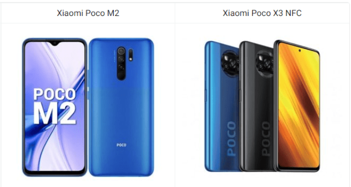 Xiaomi Poco M2 vs Xiaomi Poco X3 NFC