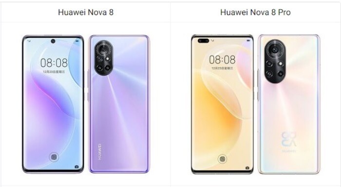 Huawei Nova 8 vs Nova 8 Pro