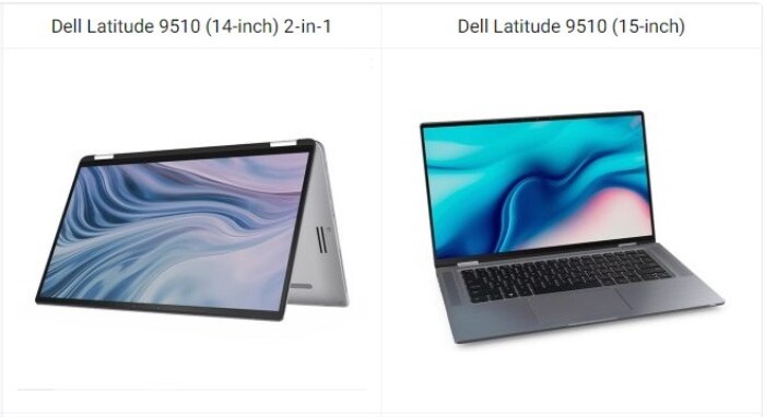 Dell Latitude 9510 (14-inch) 2‑in‑1 vs Latitude 9510 (15-inch)