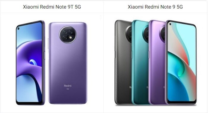 Xiaomi Redmi Note 9T 5G vs Redmi Note 9 5G