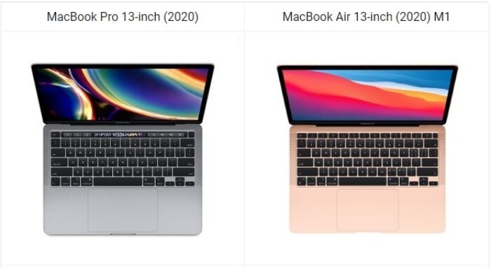 MacBook Pro 13-inch (2020) vs MacBook Air 13-inch (2020) M1