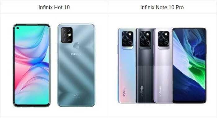 Infinix Hot 10 vs Infinix Note 10 Pro