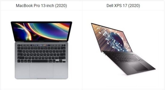 MacBook Pro 13-inch (2020) vs Dell XPS 17 (2020)