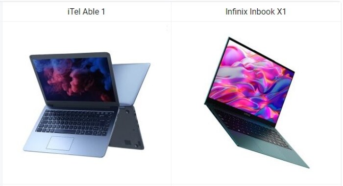 iTel Able 1 vs Infinix Inbook X1