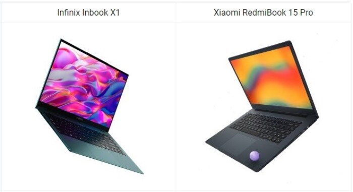 Infinix Inbook X1 vs Xiaomi RedmiBook 15 Pro