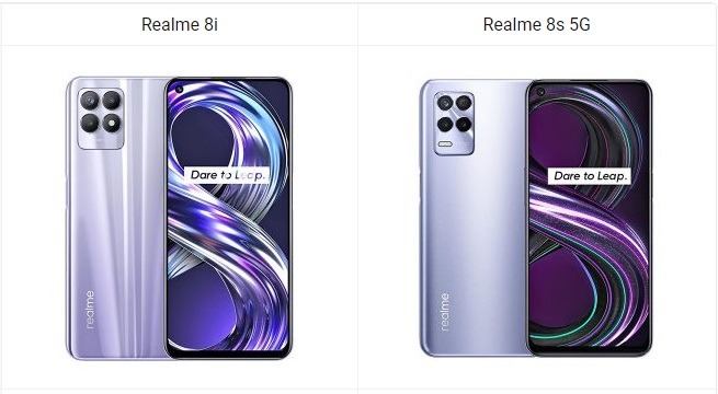 realme 8s and 8i comparison