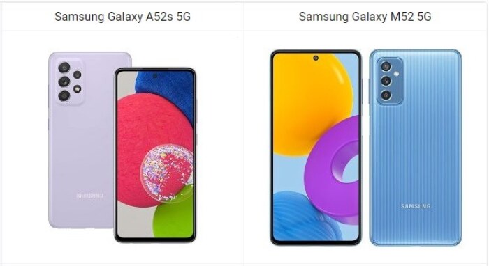 Samsung Galaxy A52s 5G vs Galaxy M52 5G