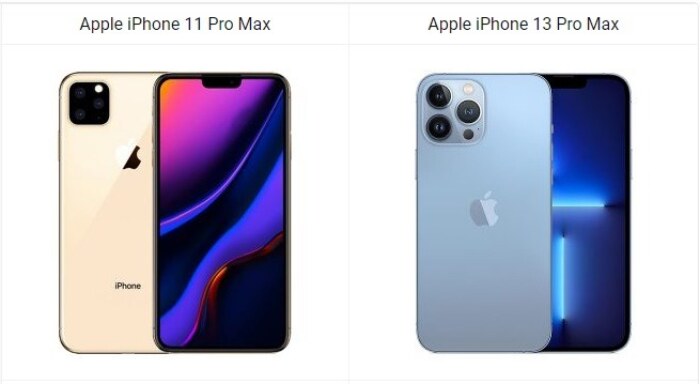 Apple iPhone 11 Pro Max vs iPhone 13 Pro Max