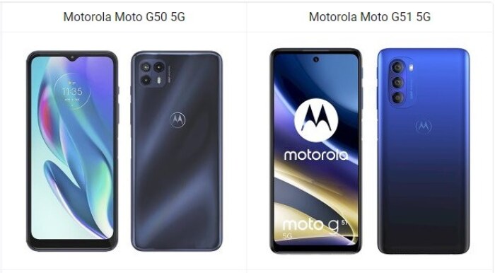 Motorola Moto G50 5G vs Moto G51 5G