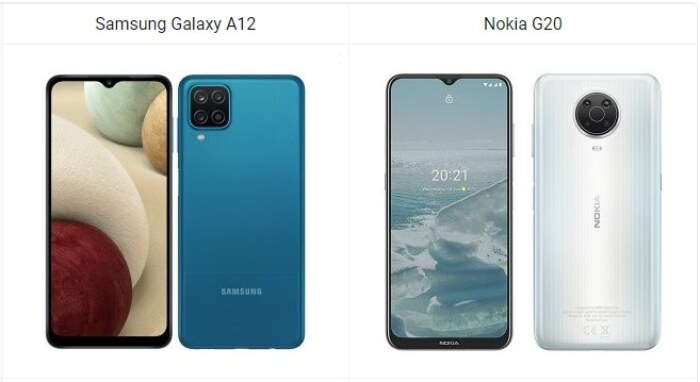 Samsung Galaxy A12 vs Nokia G20