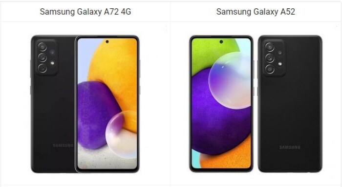 Samsung Galaxy A72 4G vs Galaxy A52