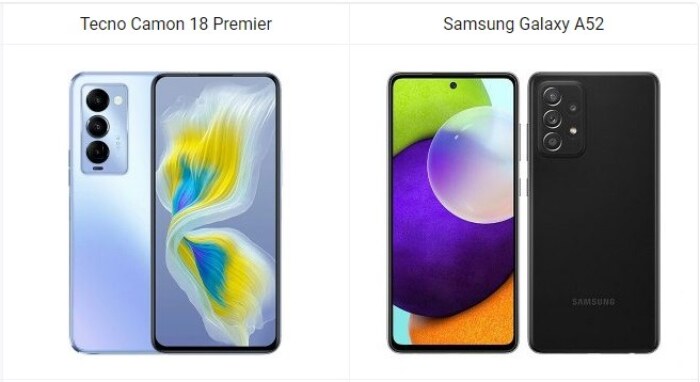 Tecno Camon 18 Premier vs Samsung Galaxy A52