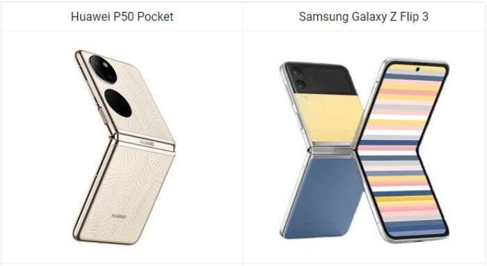 Huawei P50 Pocket vs Samsung Galaxy Z Flip 3
