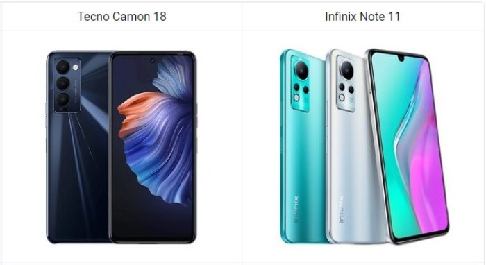 Tecno Camon 18 vs Infinix Note 11