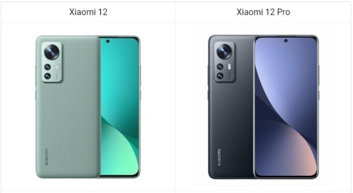 Xiaomi 12 vs Xiaomi 12 Pro