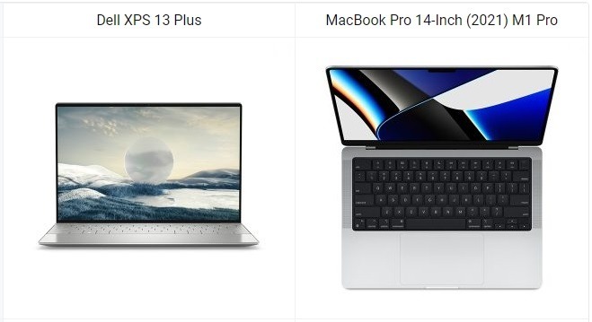 Dell XPS 13 Plus vs MacBook Pro 14-Inch (2021) M1 Pro
