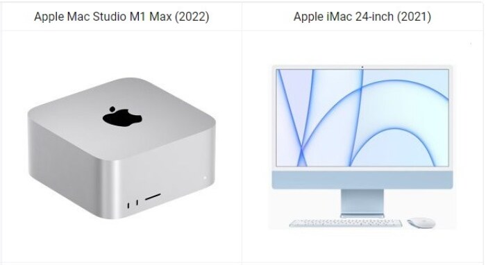 Mac Studio M1 Max (2022) vs iMac 24-inch (2021)