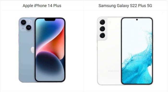 Apple iPhone 14 Plus vs Samsung Galaxy S22 Plus