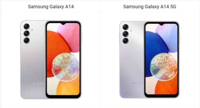 Samsung Galaxy A14 4G vs Galaxy A14 5G