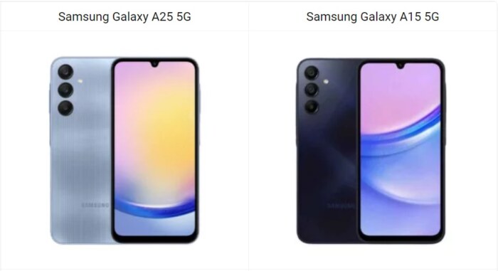 Samsung Galaxy A25 5G vs Galaxy A15 5G